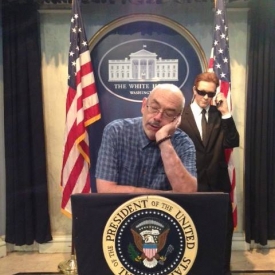 Subbing for President Obama was a little boring. (At Madame Tussaud's)