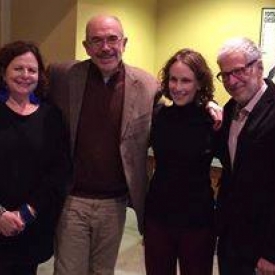 Books & Bagels event at Congragation Beth Shalom in Chester, CT with Clo Swidler, Rabbi Rachel Goldenberg, and Lary Bloom