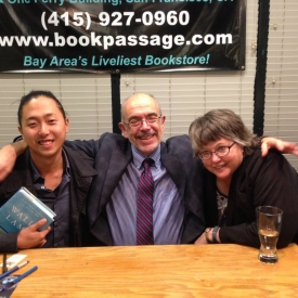 Catching up with friends & neighbors in Corte Madera, CA while on book tour. Greg Norrish on the left, his aunt Carol Norrish on the right.