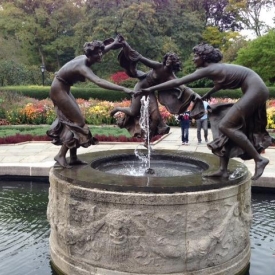 Maidens dance around the fountain in Central Park, just a few blocks up from our NYC apartment.