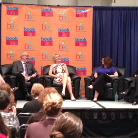 With author Elizabeth Gilbert and others at Book Expo America in NYC