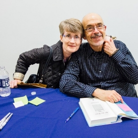 At the UConn Co-Op Bookstore on opening night of the tour with Nora Kaszuba, whose phone call connected me to valuable research which helped me write WAW